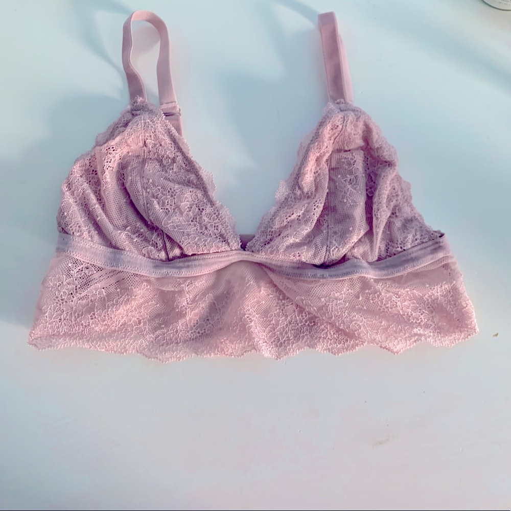 Long line lace bralette